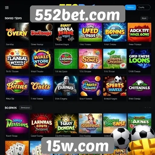Tipos de jogos disponíveis em 552bet.com